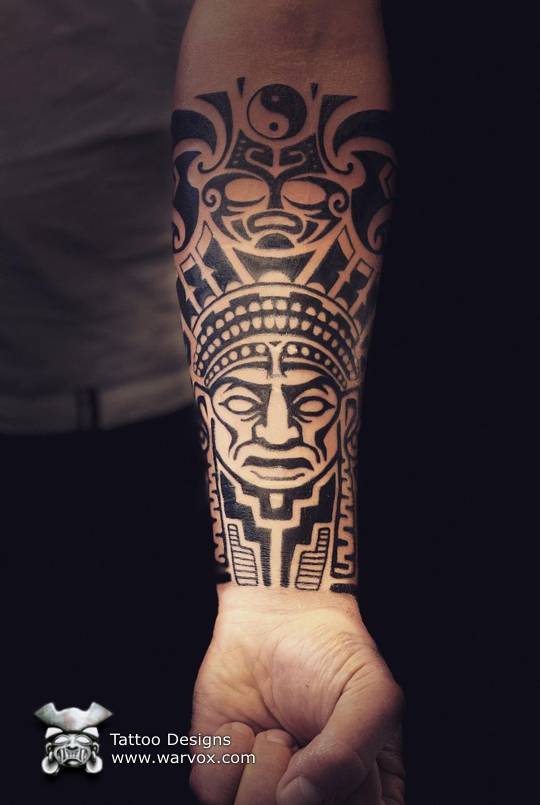 Aztec Tribal Tattoo Design - ₪ AZTEC TATTOOS ₪ Warvox Aztec Mayan Inca  Tattoo Designs
