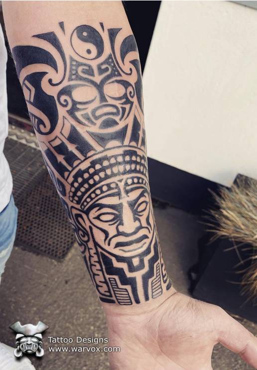 aztec tribal art tattoos
