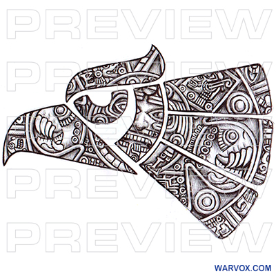 Aztec Eagle Head Tattoo Design - ₪ AZTEC TATTOOS ₪ Warvox Aztec Mayan Inca Tattoo Designs