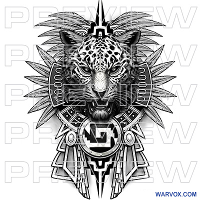 Jaguar Shield Tattoo Design