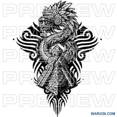 Kukulkan Feathered Serpent Tattoo Design warvox drawing style download