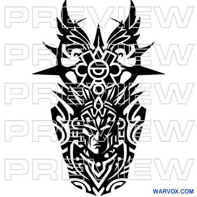 Nahui Ollin Warrior Tribal Tattoo Design warvox stencils download drawing sleeve