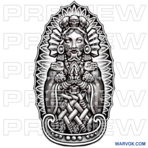 Tequantlaxopeuhl Virgin of Guadalupe Tattoo Design stone drawing sketch download