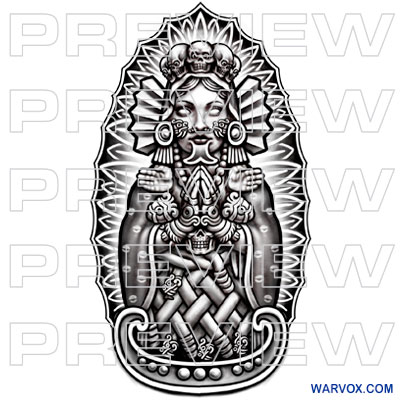 Tequantlaxopeuhl Virgin of Guadalupe Tattoo Design stone drawing sketch download