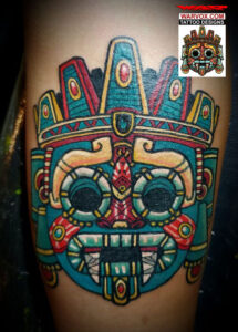 Tlaloc Aztec God Neotraditional Tattoo Tesign - ₪ AZTEC TATTOOS ...