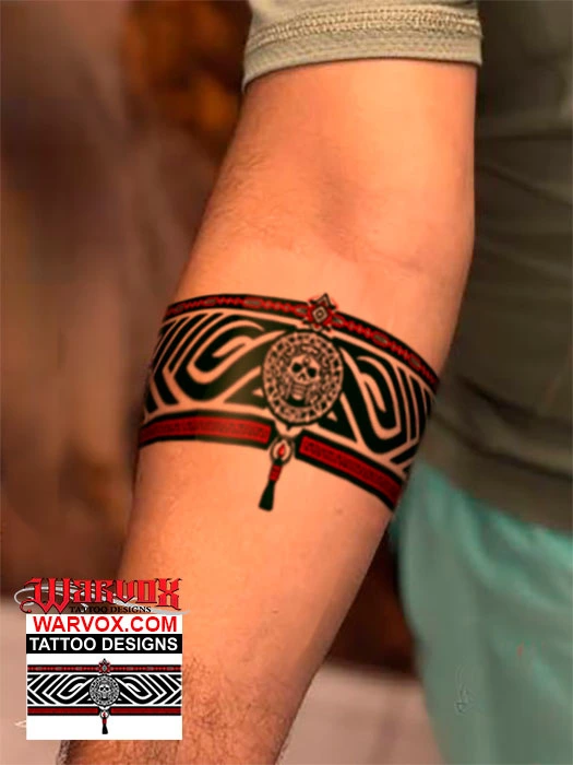 Tribal Armband Aztec Sun Tattoo Design