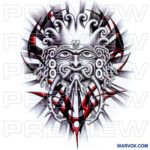 Snake Man Tattoo Design