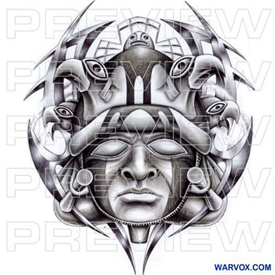 Eagle Knight Tattoo Design - ₪ AZTEC TATTOOS ₪ Warvox Aztec Mayan Inca  Tattoo Designs