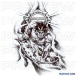 Aztec Soldier Tattoo Design