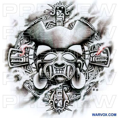 Aztec Tattoo Design Jaguar Teeth - ₪ AZTEC TATTOOS ₪ Warvox Aztec Mayan Inca Tattoo Designs