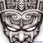 Emperor Tattoo Design Head - ₪ AZTEC TATTOOS ₪ Warvox Aztec Mayan Inca ...