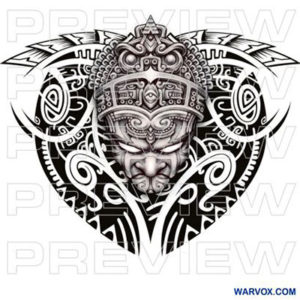 Aztec Warrior Sleeve Tattoo polynesian warrior