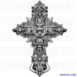 Aztec Cross Tattoo Art Drawing warvox aztec tattoo ideas stencils drawing