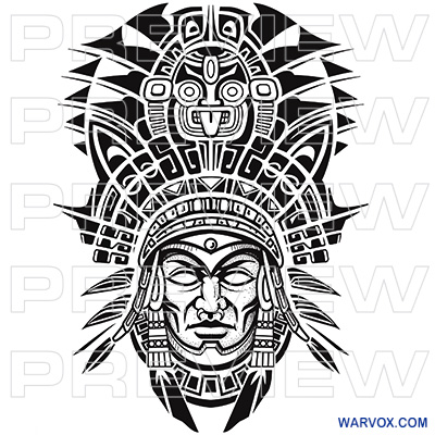 Aztec Emperor Tribal Tattoo Sleeve - ₪ AZTEC TATTOOS ₪ Warvox Aztec Mayan Inca Tattoo Designs