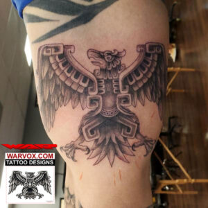 Stone Eagle Tattoo Design (without background) - Aztec Tattoo Ideas