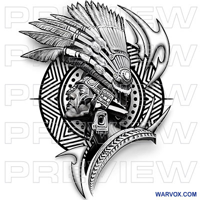 Aztec Priest Tattoo Design - ₪ AZTEC TATTOOS ₪ Warvox Aztec Mayan Inca  Tattoo Designs