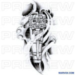 Olmec Water God Tattoo