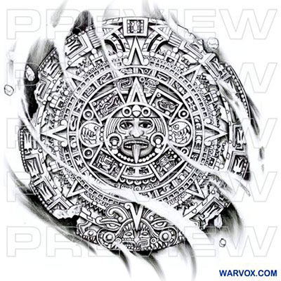 Aztec calendar Tattoo Design - ₪ AZTEC TATTOOS ₪ Warvox Aztec Mayan Inca Tattoo Designs