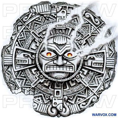 Mayan Sun Tattoo Design - ₪ AZTEC TATTOOS ₪ Warvox Aztec Mayan Inca Tattoo Designs