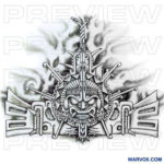 Kinich Ahau Tattoo Design ll
