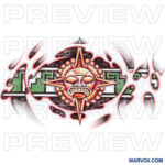 Gold Sun Tattoo Design