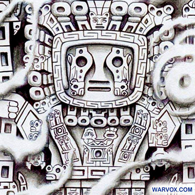 Viracocha Tattoo Design stone peru inca