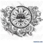 kukulkan snake deity tattoo