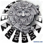 Tonatiuh Aztec Tattoo Design