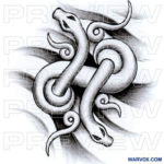Mayan Serpents Tattoo Design