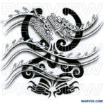 Xiuhcoatl Tattoo Design