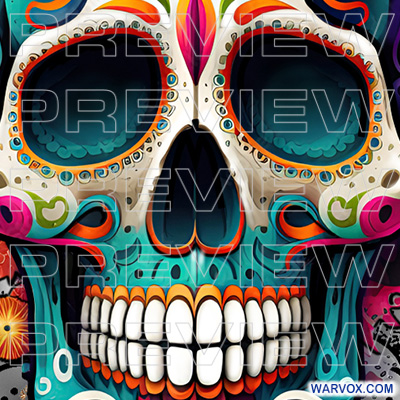 Digital Download Mayan Warrior Skull an Instant Digital 