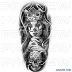 chicana queen latino girl payasa mexican tattoo design warvox