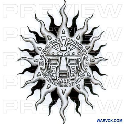 Tribal Sun Tattoo design by warvox