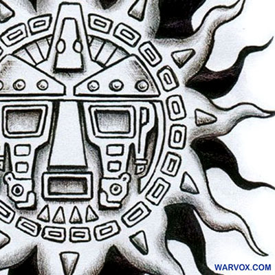 Tribal Sun Tattoo design by warvox