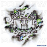 Chimu Mask Tattoo Design