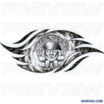 Mayan Priest Tattoo Design