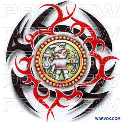 Eagle Warrior Tattoo Design - ₪ AZTEC TATTOOS ₪ Warvox Aztec Mayan Inca  Tattoo Designs