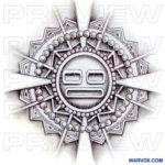 silver sun tattoo design by warvox arm leg tattoo