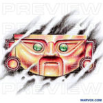 Golden Mask Tattoo Design