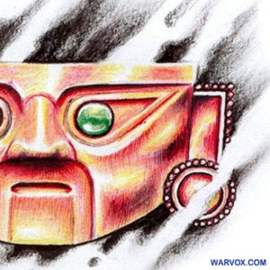 Golden Mask Tattoo Design - Aztec Tattoo Ideas