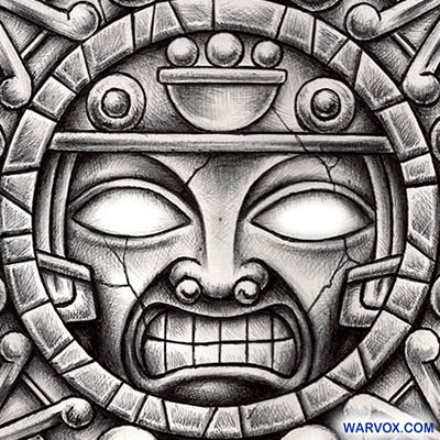 Aztec Sun Tattoo design idea warvox