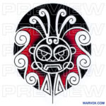 Tribal Mask Tattoo Design