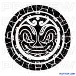 Tribal Head Tattoo Design