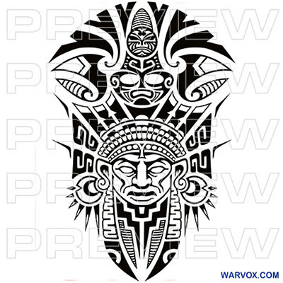 Aztec Tribal Tattoo Design - ₪ AZTEC TATTOOS ₪ Warvox Aztec Mayan Inca Tattoo  Designs