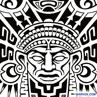 aztec tribal tattoo design warvox warrior