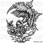 Eagle and Snake Mexican Pride Tattoo Design by warvox art