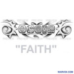 faith mayan glyphs tattoo design