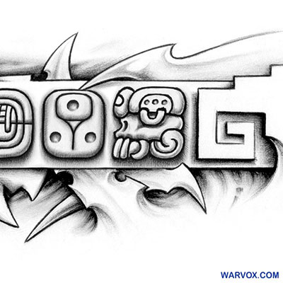 FAMILY Mayan Glyphs Tattoo Design B - ₪ AZTEC TATTOOS ₪ Warvox