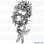 Feathered Serpent Quetzalcoatl Kukulkan Tattoo art stencil Tattoo warvox drawing