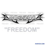 freedom mayan glyphs tattoo design